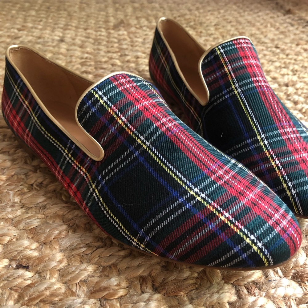 New: J Crew Stewart Plaid Smoking Loafer. Size 8.5 - Picture 5 of 11